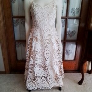 NEW! Dress the Population lace party dress, cream/white, fully-lined, size M.